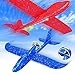 Fuwidvia Electric Foam Airplane Toy, 2 Pack LED 15/25s Plane Toy for Boys, Outdoor Flying Toys Birthday Gifts for Boys Girls 3 4 5 6 7 8 9 10 11 12 Year Old Kids