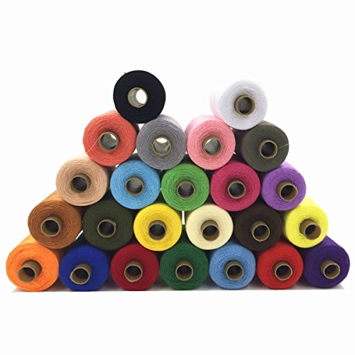 Yahead Sewing Thread Spool 24Pcs Assorted Colors Polyester Sewing Thread Spool 1000 Yards Each #TOP1