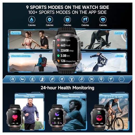 YYKY Military Smart Watch for Men