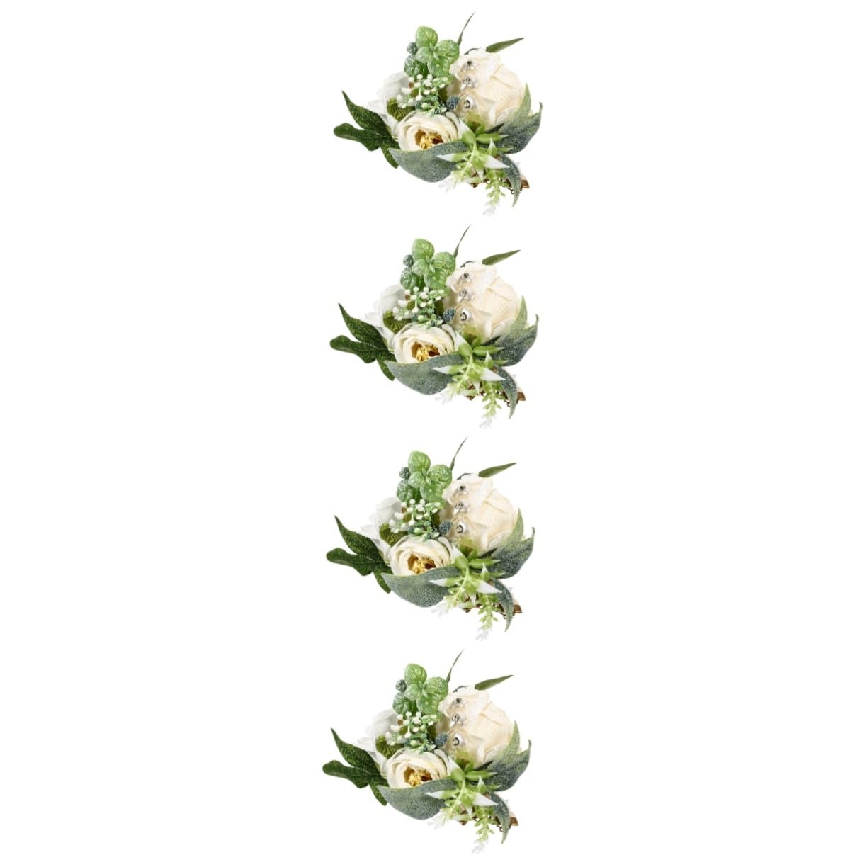 Bracelets de mariée en fausses fleurs lot de 4 cadeaux demoiselles d'honneur