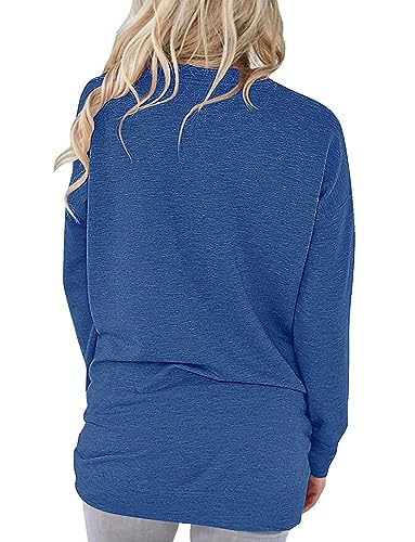 ONLYSHE Womens Crewneck Sweatshirt Casual Loose Fitting Tops Long Sleeve T Shirt
