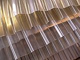  PVC - Lichtplatte Profil 70/18 Trapez - transparent (klar) Stärke 1,2 mm - Nutzbreite: 980 mm - Preis: 8,90 m²