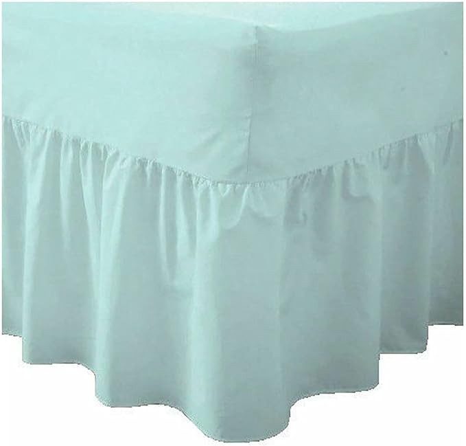 HOME ACE® Duck Egg Non Iron Percale Super King Size Valance Sheet