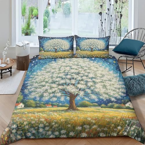 Housse de couette gypsophila fermeture éclair cachée - 2