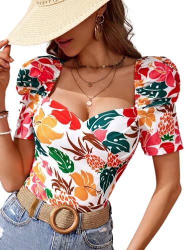 Image of Elyraa Women's Western Style Printed Half Sleeve Top for Regular Wear and Girls | Trendy Design | Comfortable Fit
