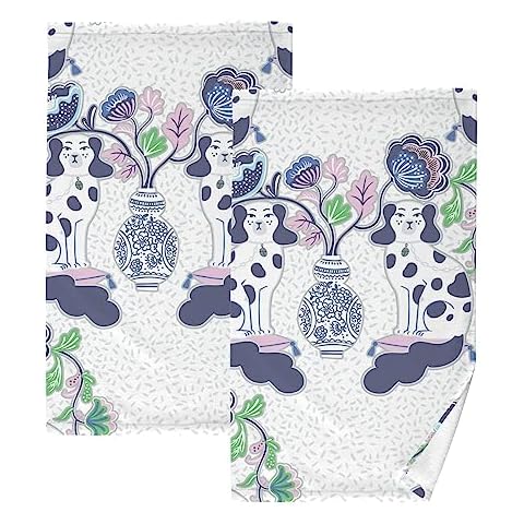 Susiyo Chinoiserie Style Cotton Hand Towels Cover