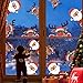 ANHUIB Adesivi per Finestra Natalizie,Natale Adesivi Vetro,Adesivo Babbo Natale,DIY Renna Sticker Natalizi,Rimovibile Christmas Natale Alce Adesivi Murali per Negozi Vetrina Porta Soggiorno Decorazion
