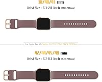 Vista 7 de Correa deportiva de silicona suave compatible con cierre clásico compatible con correas de Apple Watch de 49, 45, 44, 42, 41, 40 y 38 mm para iWatch