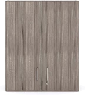 HomeStock Classroom Storage Cabinet with Locking Doors, Adjustable Shelves, 3 Levels, Shadow Gray