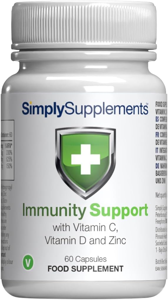 Vitamin C, D and Zinc Capsules for Immunity Support | One-a-Day Formula | 60 Fast Release Capsules = 2 Months’ Supply | Vegan Friendly | Manufactured in The UK
