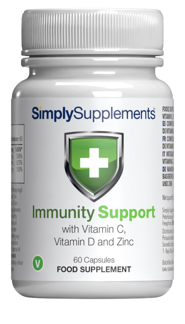 Vitamin C, D and Zinc Capsules for Immunity Support | One-a-Day Formula | 60 Fast Release Capsules = 2 Months’ Supply | Vegan Friendly | Manufactured in The UK