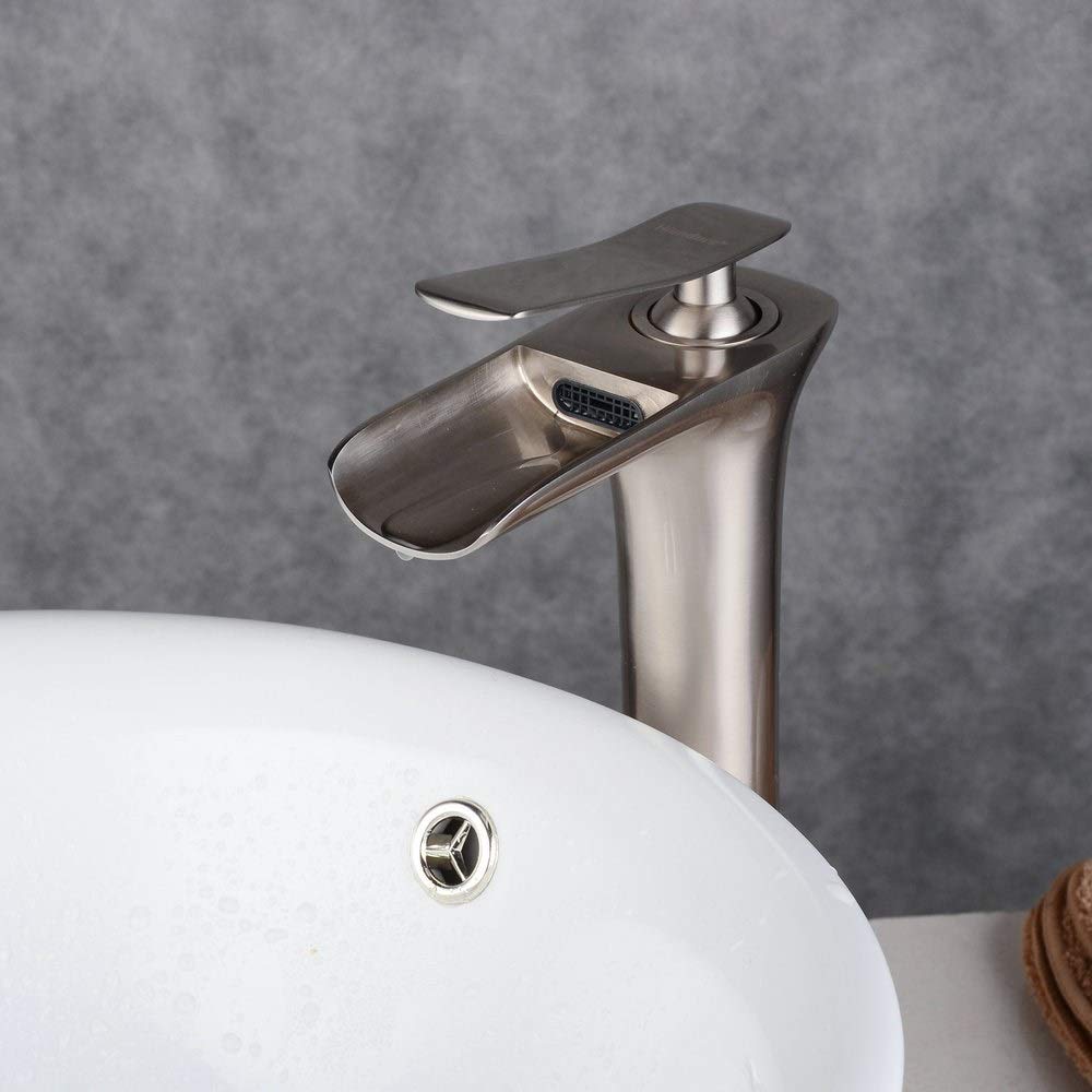 Grifo Monomando Bañera Moderna Grifo de Lavabo frío y Caliente Todo Cobre Grifo Mezclador de Cocina Retro Antióxido Grifo de baño a Prueba de Fugas Gallo Válvula de cerámica Orificio único Caño en