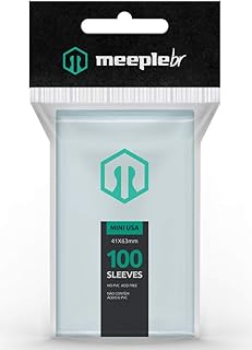 MeepleBR, Sleeves - MINI USA (41x63mm), TCG, Plástico para Proteção de Cartas