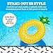 BigMouth Inc Giant Pineapple PooI FIoat, Fun InfIatable Fruit Floatie, Vinyl Summer Ring Tube for Swimming Pool, Patch Kit Included