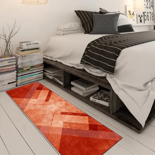 Tapis de couloir rouge patchwork de grande longueur 850 cm - 3