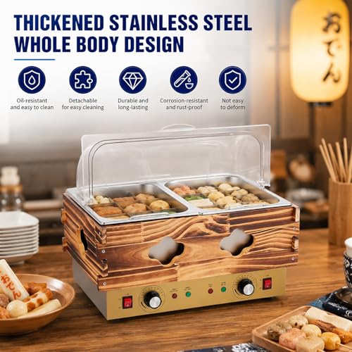 Chauffe-aliments électrique oden avec 18 grilles pour restauration rapide - 5