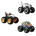 Produktbild Hot Wheels HGX13 - Monster Trucks Creatures 3er-Packung von Spielzeug-Monster-Trucks im Maßstab 1:64, Shark Wreak, Piran-ahh & Mega Wrex, Spielzeug für Kinder ab 3 Jahren