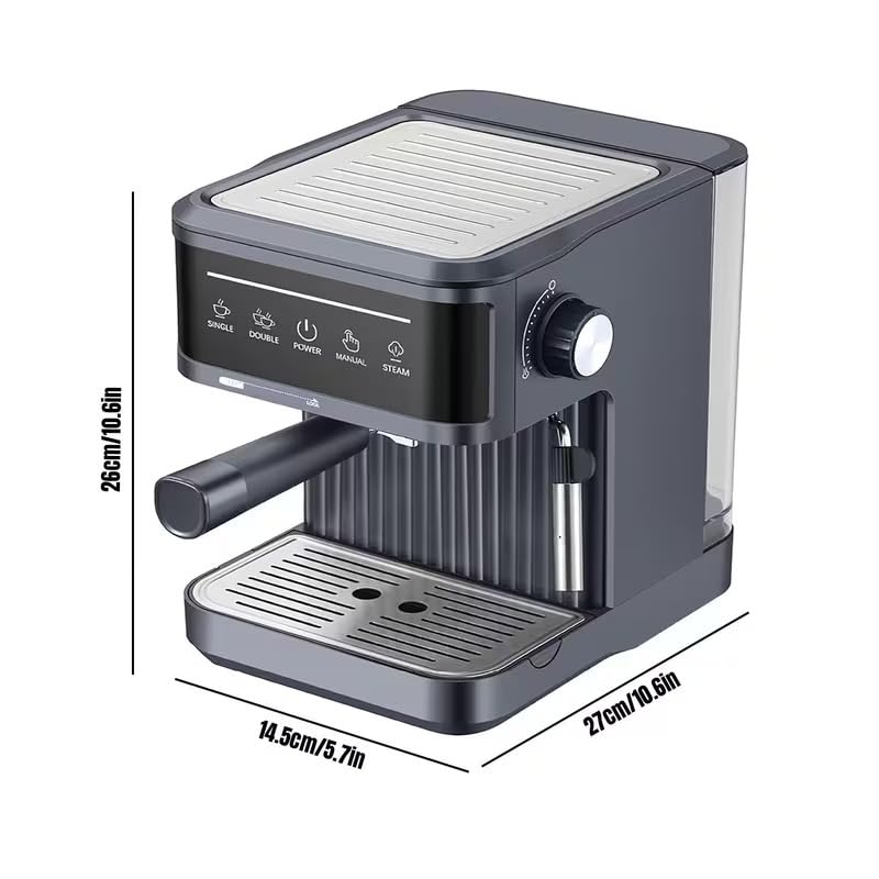 Image of Coffee Maker Machine for Home & Office | Espresso Coffee Machine with Milk Frother Steam Wand, Touch Controls & Temperature Control | Coffee Maker for Cappuccino, Latte, Americano & Mocha
