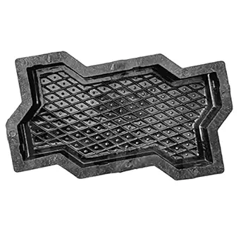 Reyal Zigzag Paver Block Mould 50mm (Diomond Shape Embossing) (Black PVC) Make In India | DIY Paver Mould | For Outdoor Garden Home Courtyard Paving Stone Tiles