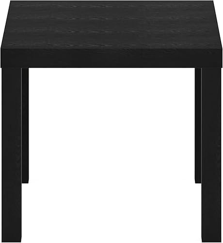 Miniatura 7 de Furinno Classic Homey - Mesa auxiliar cuadrada Parsons, 1 paquete, color negro