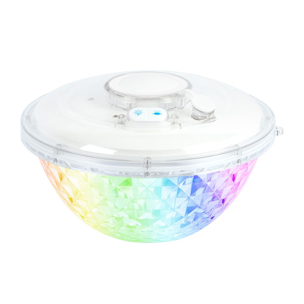Pływająca Lampka LED z Fontanną do Basenu i Ogrodu, Kolorowe Podświetlenie, Wysokość Strumienia do 110 cm, Wodoodporność IP68, Bateria 4000 mAh
