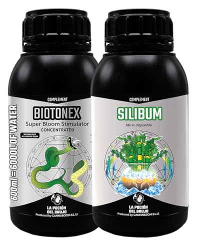 PACK BIOTONEX 600ml + SILIBUM 500ml' Cannaboom | Floración Explosiva | Estructura Blindada | Rendimiento Máximo en LED