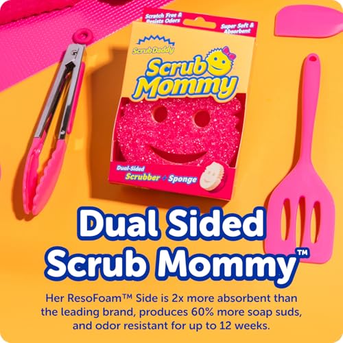 Scrub Daddy Scrub Mommy Sponges - Dish Scrubber + Non-Scratch Cleaning Sponges Kitchen, Bathroom + Multi-Surface Safe - Dual-Sided Dish Sponges for Scrubbing - Online Exclusive (3 Count) - Image 3