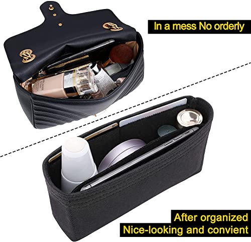 Image of GREENSHEEP Women Felt Fabric Purse Organizer Inserts for Ladies Shoulder Handbag, Tote, Hobo Bag Purse Divider, Multiple Storage Compartment