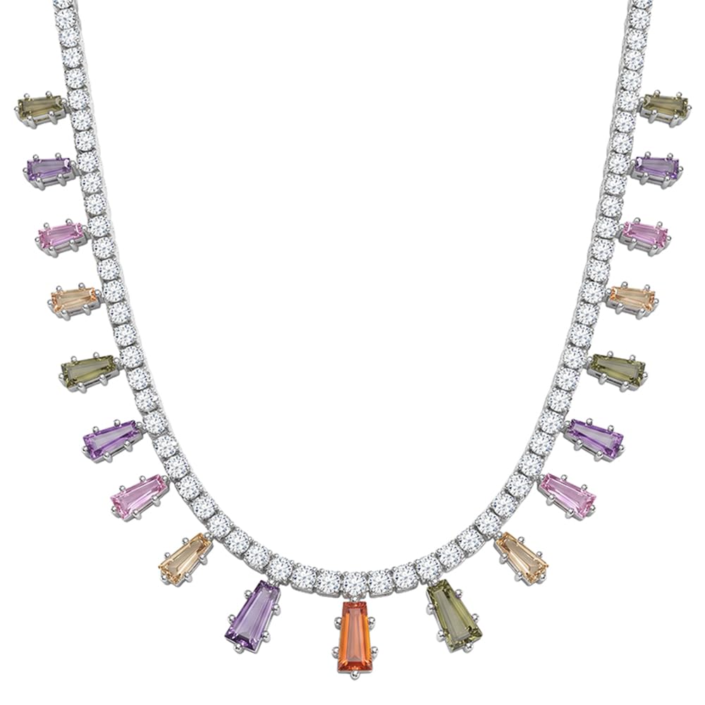 925 Silver Kaleidoscope Choker Necklace|Pendant to Gift Women & Girls | With Certificate of Authenticity and 925 Stamp | 6 Months Warranty-image-42