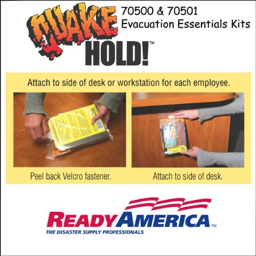 Quakehold! 70501 Evacuation Essentials Plus Kit, Earthquake, Fire, Flood, Hurricane, Bug Out Bag, 5-Year Food, 5-Year Water, Emergency Preparedness Kit, Compact Survival Bag For Office, Home thumb #1