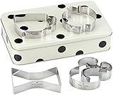 KSNY All in Good Taste Gift Storage Tin with Cookie Cutter, Aluminum