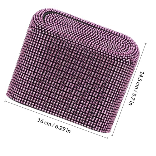 Cubo de basura rosa para coche y cocina en plastico mini 2