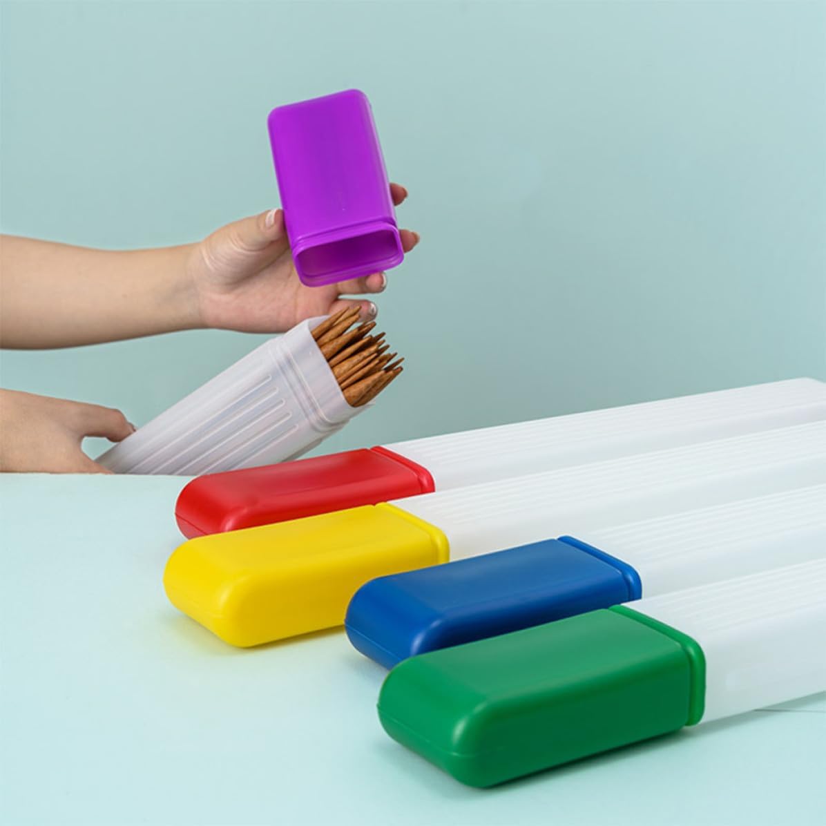 5pcs Plastic Knitting Needle Tube for Sewing Needles Large Capacity