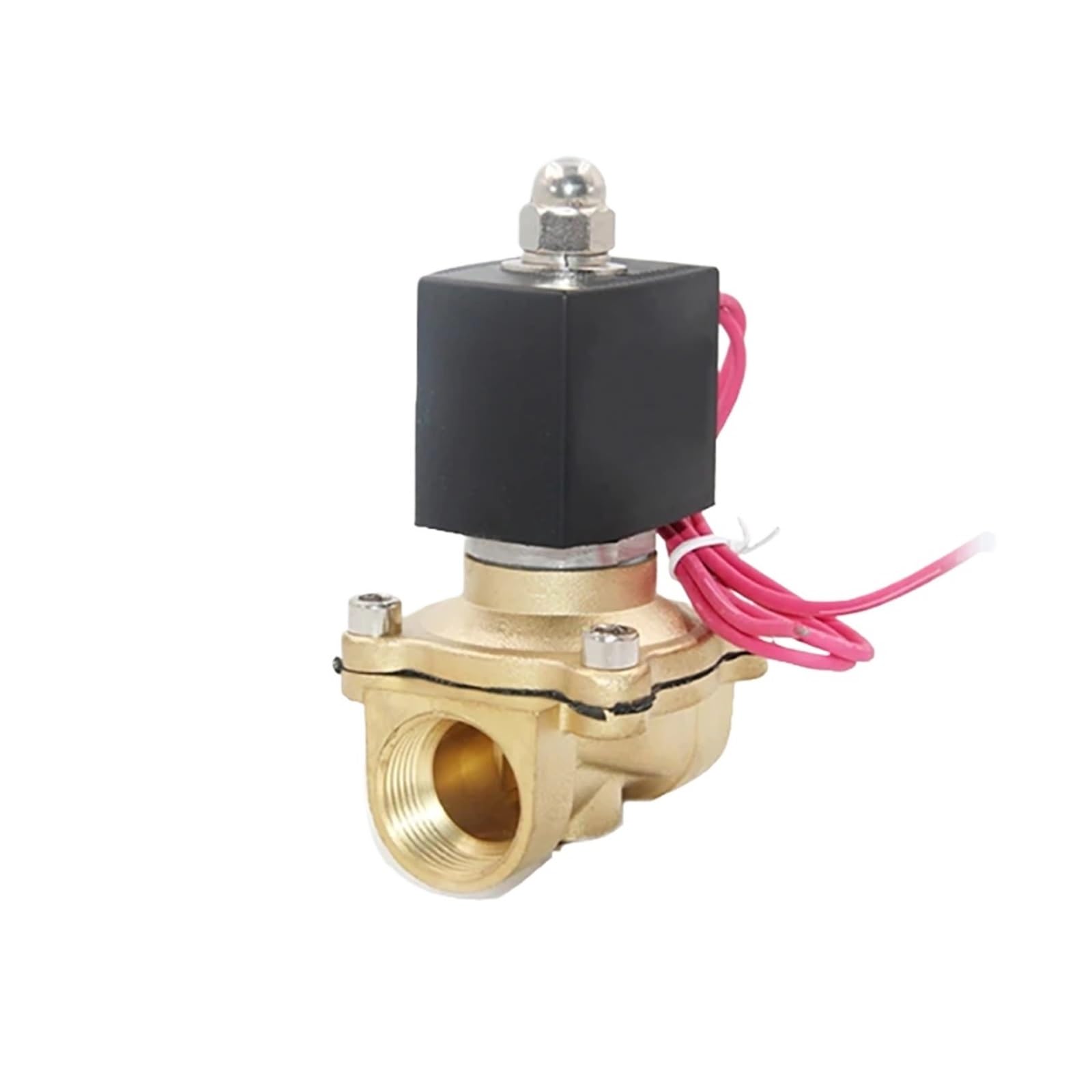 3/4" Brass Electric Valve - 24V 12V 110V 220V IP65 Waterproof Normally Closed Valve for Irrigation and HVAC Systems(BSP-24VDC-VITON-SEAL)