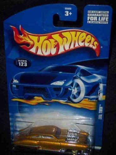 #2002-123 Evil Twin Gold Malasia Coche Coleccionista Coleccionista Mattel Hot Wheels