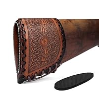 TOURBON Handgefertigter Leder-Gewehr-Schrotflinten-Rückstoß-Pad, Tonschießstockhalter mit Einsatz