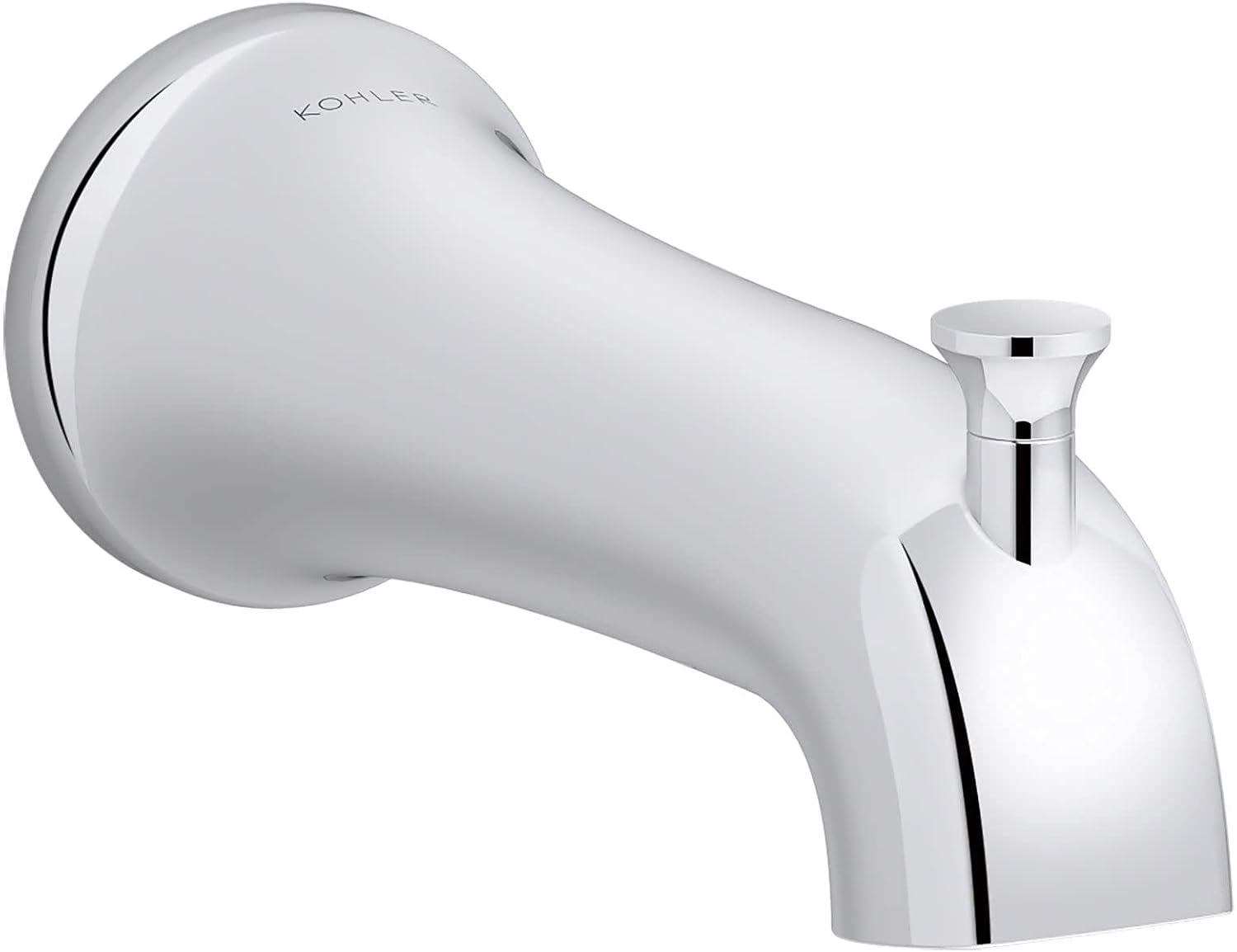 Kohler K-28563 Tempered 6-3/8 Integrated Diverter Tub Spout - Polished Chrome