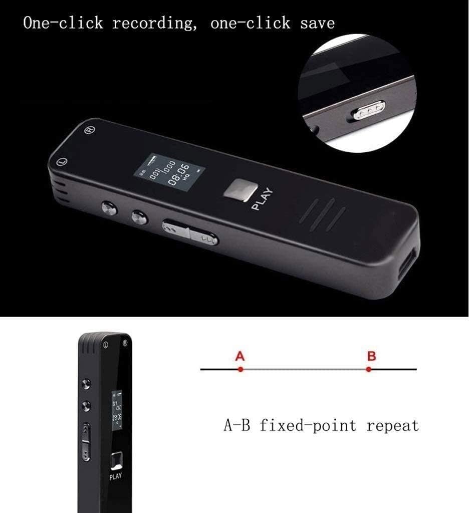 ARTSZY Cyfrowy dyktafon 8 GB do wykładów i spotkań - Magnetofon Urządzenie do nagrywania dźwięku z możliwością odtwarzania przez USB