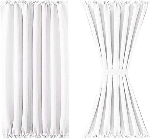 Miniatura 176 de DWCN Cortinas para puerta francesa: cortina térmica con bolsillo para barra para puertas con ventana de cristal, puertas de cocina y patio