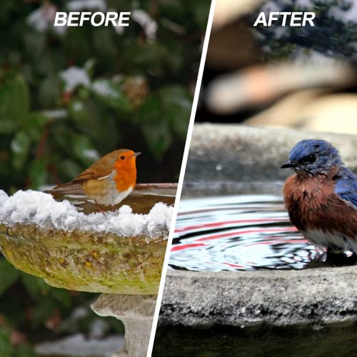 Outtuo 2022 Upgrade Bird Bath Heater,Bird Bath Deicer,Bird Bath Water Heater For Outdoor In Winter With Thermostatically Controlled, Constructed Of Anti-Rust Aluminum Alloy,No Water Scale Formation #TOP4