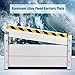 Aluminum Flood Protection Barrier for Home, Basement, Garage Doors, and Driveways, Waterproof Flood Control Shield, 1.6ft x 2ft, Reflective Strip Warning(7.2ftx2ft(220x60cm))