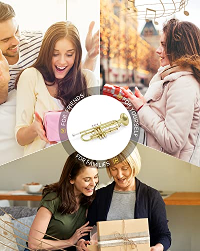 Image of Eastar Gold Trumpet |Brass Standard Bb Trumpet Set (ETR-380) |Kit for Students and Beginners | With Hard Case, Gloves, 7 C Mouthpiece, Valve Oil and Cleaning Kit