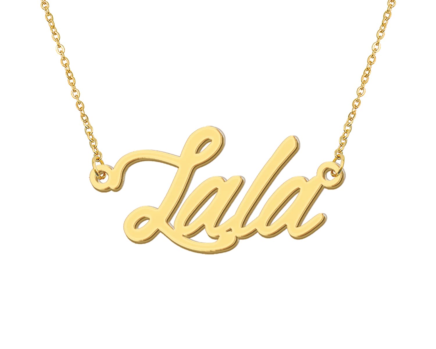 Aoloshow Personalized Name Necklace Custom Any Name Necklaces Jewelry for Womens New Mom Bridesmaid Gift