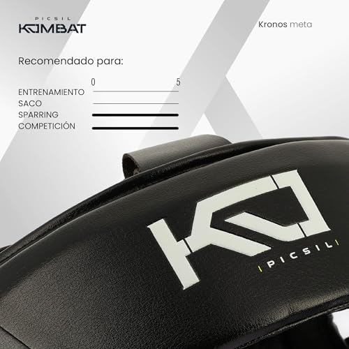 Picsil Kombat Casco de Boxeo Kronos Meta, Casco de Sparring para Artes Marciales como MMA, Muay Thai, Kickboxing, Tamaño Ajustable - imagen 3