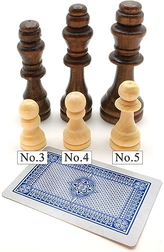 Pièces d'échecs en bois n°5 stables de 90 mm pour éviter les chutes - 4