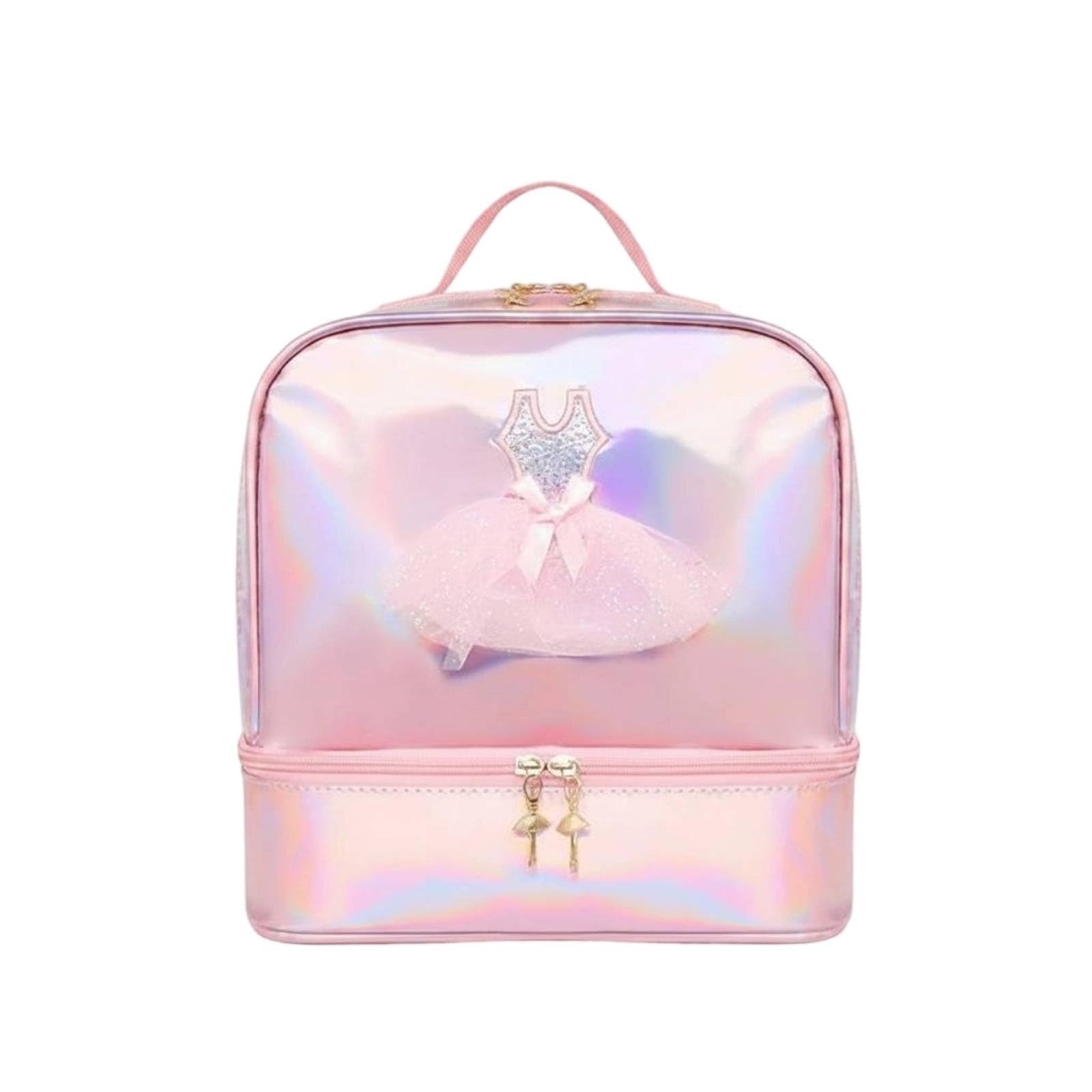 ATORSE Cute Design Holographic Backpack Adjustable Straps Ballerina Dance Bag Large Capacity Girls Ballet Bag Easy to Clean for Children, Dancers, Ballerinas, School, Pink-image-38