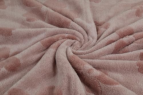 Image of HANKER Ultra Luxury Large /Full Size Plush Bath Towel | Calm Peach Colour Blossom Super, Very Soft On Skin, Luxurious Fabric, Pure Polyamide, 70x140cm, 500GSM