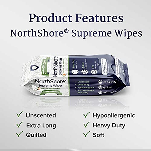 Northshore Supreme Heavy-Duty Quilted Wipes, X-Large, 9 X 13 In, Pack/50 #TOP1