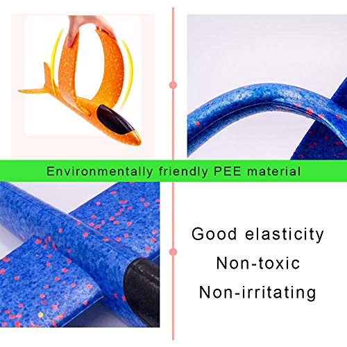 Huture 2 Stücke 15 Zoll Styroporflieger Flugzeug Kinder Flugzeug Spielzeug Outdoor Wurf Segelflugzeug Schaum Flugzeug Spielzeug Glider Rot Grün Flugzeug Geschenk für Junge Mädchen Kindergeburtstag