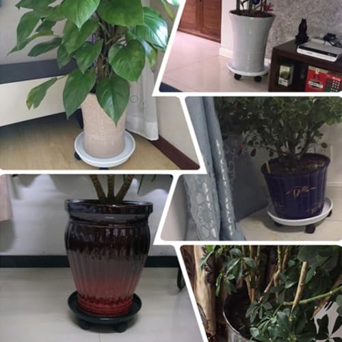 Plateau pour pot de fleurs KICHOUSE noir : fini les sols abîmés par l'eau - 6